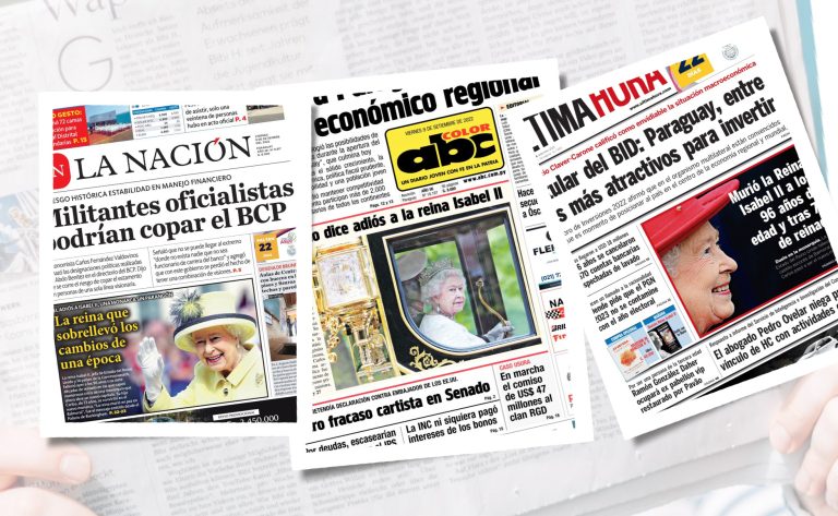 Grandes holding, con fotos de por medio, coinciden en dar portadas a la muerte de la reina Isabel