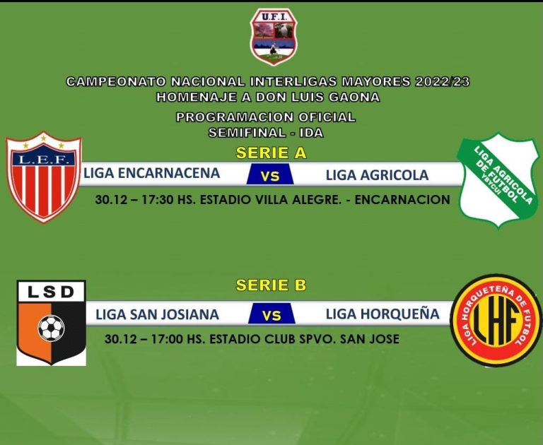 Viernes de semifinales de Interligas en San José y Encarnación