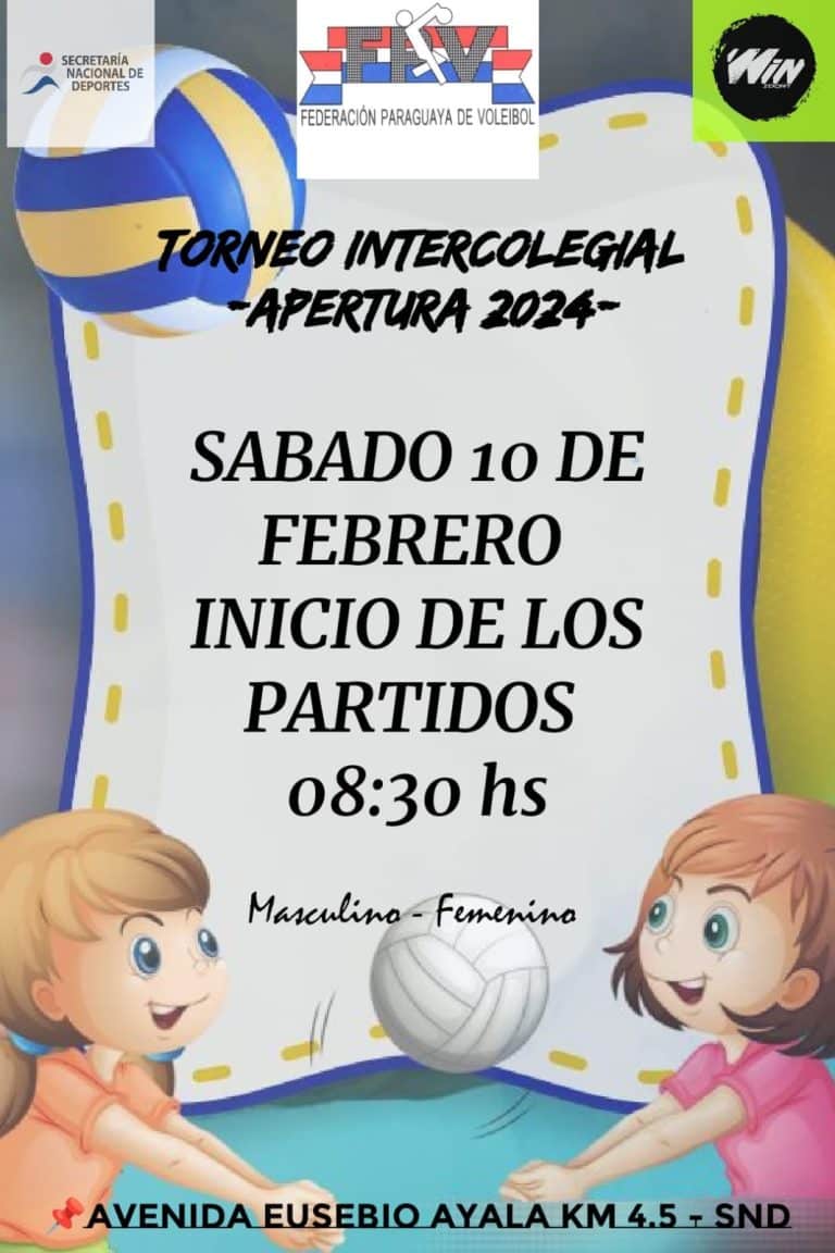 Federación de Voley propicia intercolegial en ambas ramas en la SND