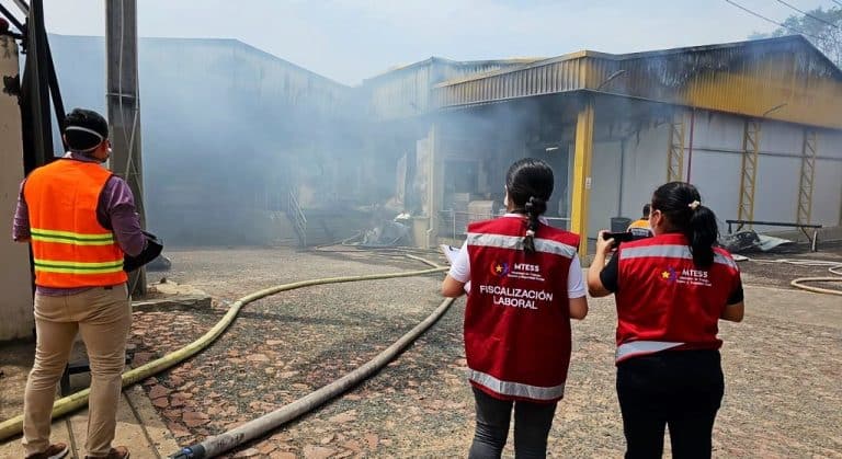 Heridos por el incendio de Pechugón fueron dados de alta. Ministerio de Trabajo intervino